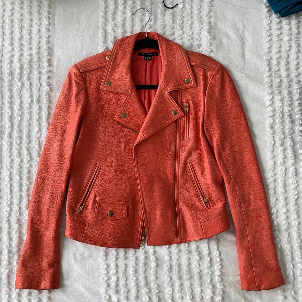 Theory Leather Moto Jacket